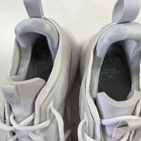 Under Armour Project Rock Shoes Mens Size 10 White HOVR Training Sneakers Gym - Picture 15 of 16